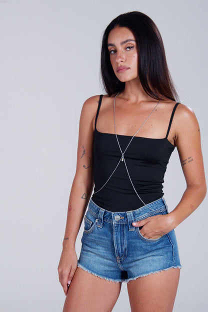 Saturn Body Chain - Silver