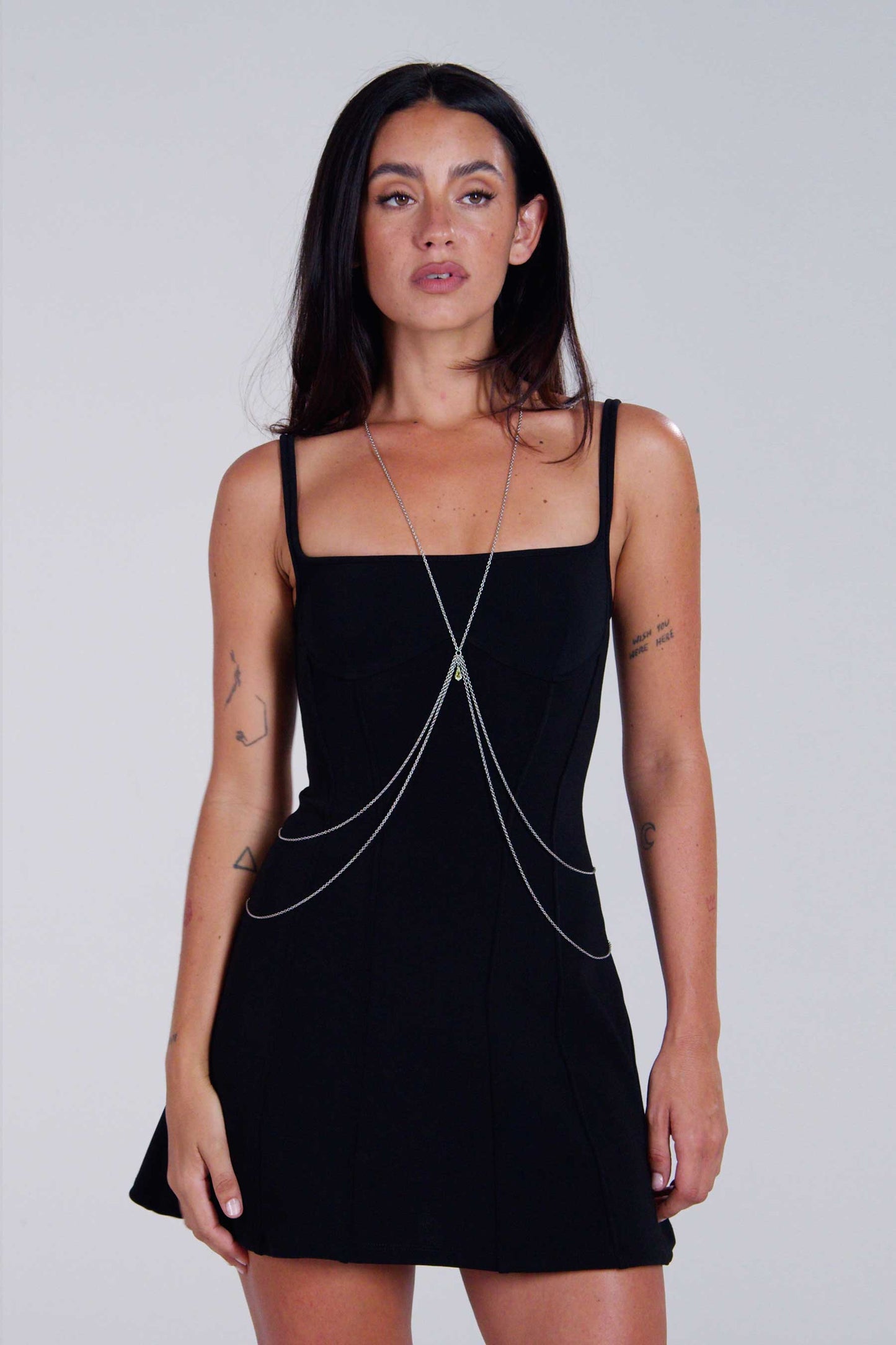 Saturn Duo Body Chain - Silver