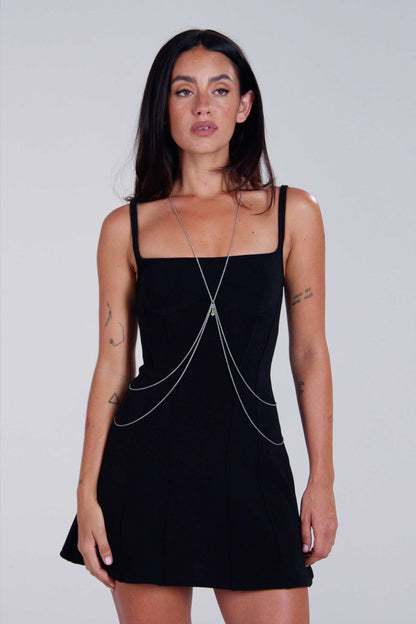 Saturn Duo Body Chain - Silver
