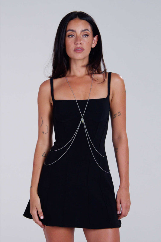 Saturn Duo Body Chain - Silver