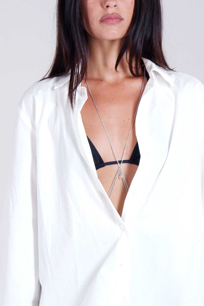 Saturn Duo Body Chain - Silver