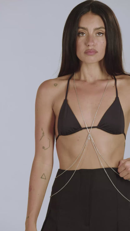 Saturn Duo Body Chain - Silver